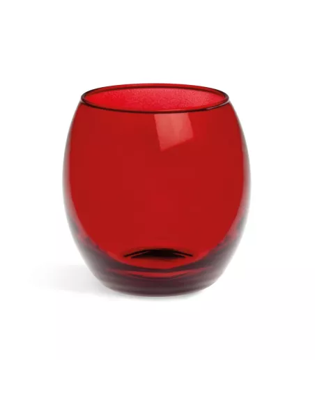 Set 6 Bicchieri In Vetro Colore Rosso Linea Corinto