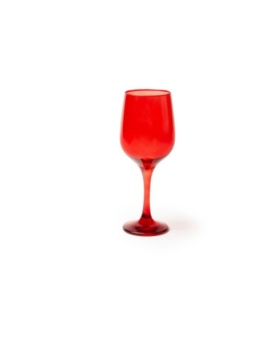 Set 6 Calici Vino In Vetro Colore Rosso Linea Monterosso