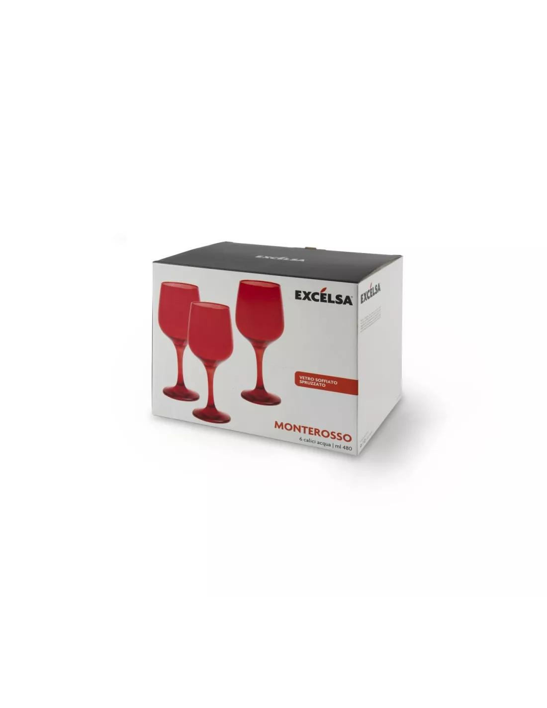 Set 6 Calici da Vino Rosso Limosa Fade in Vetro da 650ml o 740ml