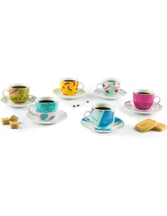 Set 6 Tazzine Caffè Con Piattino Radical Excélsa 2