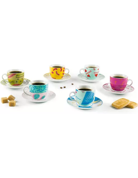 Set 6 Tazzine Caffè Con Piattino Radical Excélsa