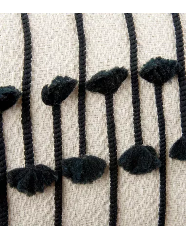 Cuscino In Cotone Con Applicazioni e Ricami a Contrasto 30x45 - L'oca Nera