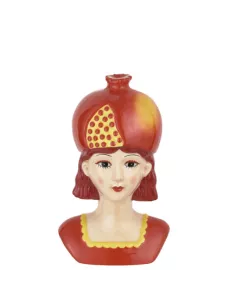 Fruit Vaso Girl Cappello Melagrana H.14 Vaso Ceramica