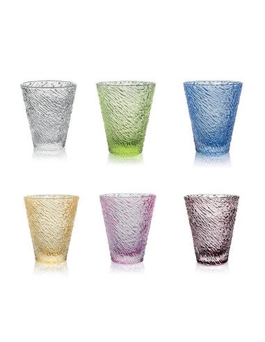 Set 6 Bicchieri Acqua Multicolor Iroko