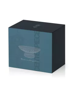 Centrotavola in vetro bicolore blu e nero in luxury box 2