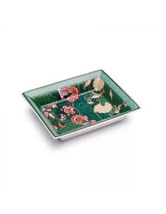 Svuotatasche 19,5x15,5 cm in porcellana con coperchio living chintz in luxury box