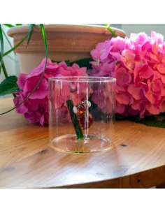 Bicchiere In Vetro Borosilicato Con Soggetto Koala In Vetro Colorato All'interno 2