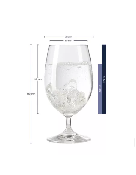 Set 6 Calici Acqua in Vetro 370ml Daily
