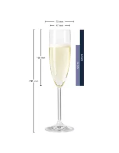 Set 6 Flute Champagne in Vetro 200ml Daily 2