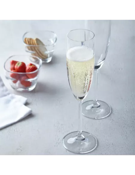 Set 6 Flute Champagne in Vetro 200ml Daily