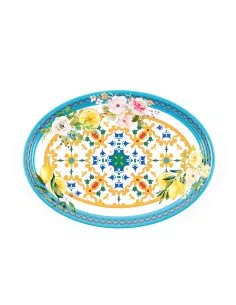 Vassoio Ovale Piccolo in Melamina Flower&Lemon 2