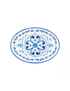 Vassoio Ovale Grande in Melamina Blues 2