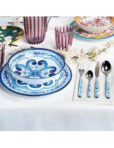 Servizio Piatti 18pz in Melamina Blues