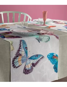 Positano - Runner Da Tavola In Filato Antimacchia E Idrorepellente 50x155 Cm
