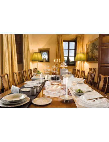 Diamantè Vassoio Ovale Cm. 34x15 In Vetro Trasparente