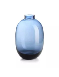 Silhouette Vaso In Vetro Blu 26 cm