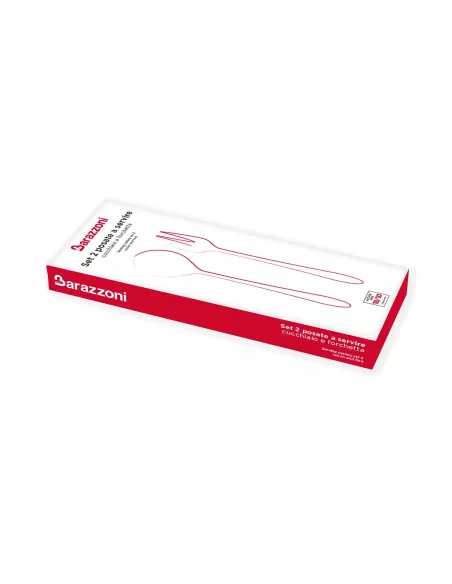 Set 2 Posate a Servire Cucchiaio e Forchetta in Acciaio Inox 18/10 Linea Malachite