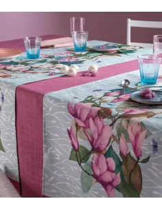 Magnolia - Runner Da Tavola In Filato Antimacchia E Idrorepellente 50x155 Cm