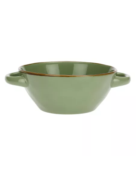 Concerto Verde Oliva Ciotola Zuppa Con Manici 600cc