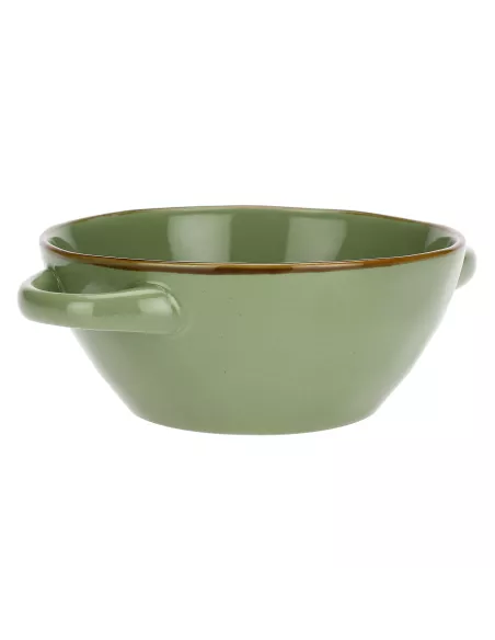 Concerto Verde Oliva Ciotola Zuppa Con Manici 600cc