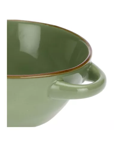 Concerto Verde Oliva Ciotola Zuppa Con Manici 600cc