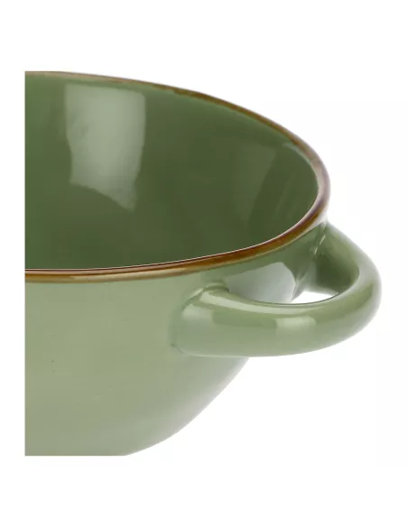 Concerto Verde Oliva Ciotola Zuppa Con Manici 600cc