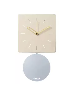 Orologio da parete Grace Crema Con Pendolo Azzurro Polvere