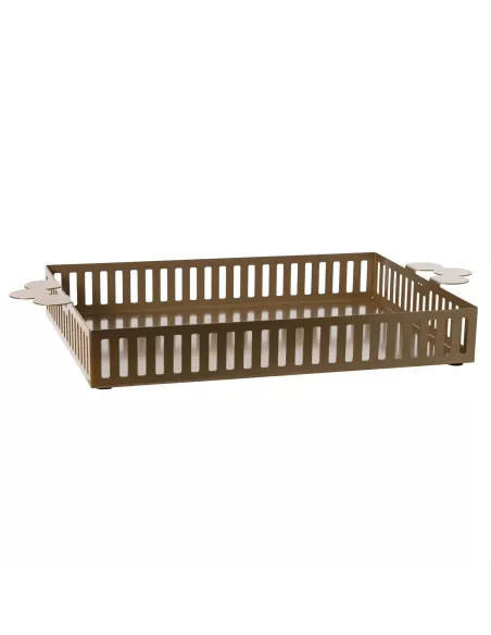 Vassoio moderno grande Old Oro Laccato