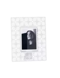 Portafoto Ikat Piccolo Bianco Marmo