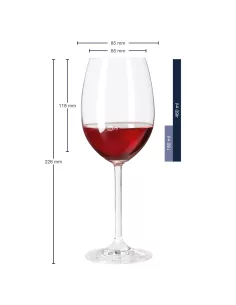 Set 6 Calici Vino Rosso in Vetro 460ml Daily 2
