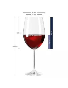 Set 6 Calici Vino Bordeaux in Vetro 640ml Daily 2