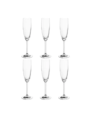Set 6 Flute Champagne in Vetro 200ml Daily