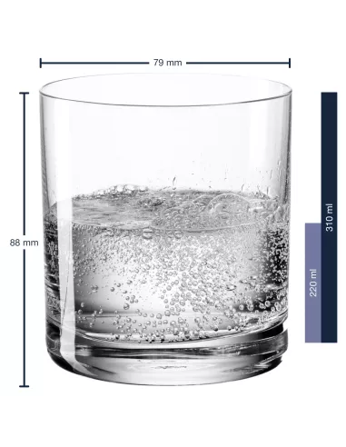 Set 6 Bicchieri in Vetro Maxi 310ml Easy+