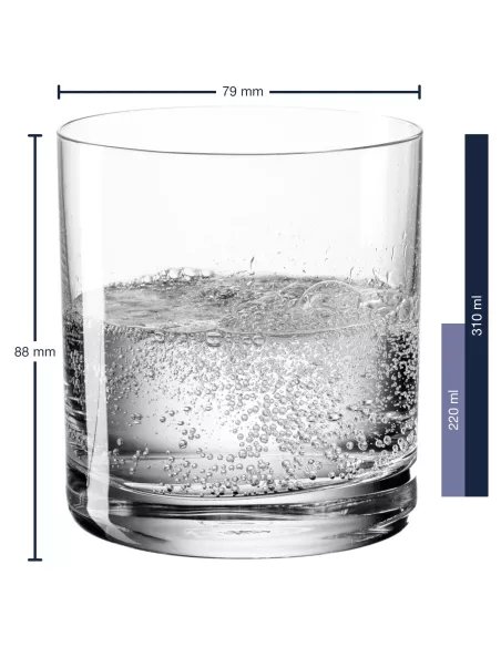 Set 6 Bicchieri in Vetro Maxi 310ml Easy+