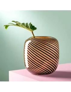 Vaso Filo Marrone in Vetro 16 cm 2