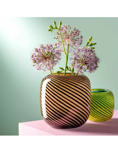Vaso Filo Marrone in Vetro 16 cm