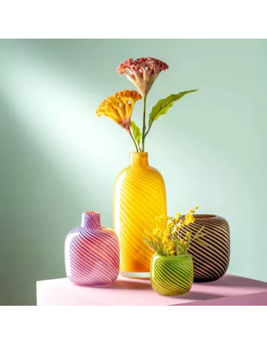 Vaso Filo Marrone in Vetro 16 cm