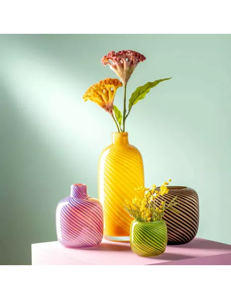 Vaso Filo Marrone in Vetro 16 cm