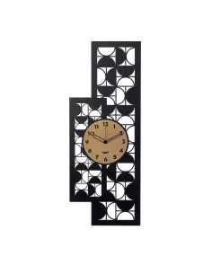 Orologio da parete Vogue Nero e Oro Laccato
