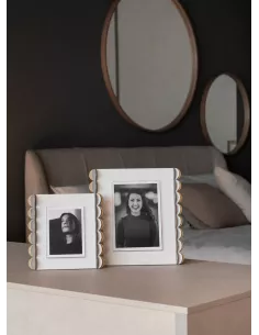 Portafoto Volans Piccolo Bianco Marmo Giada Oro Laccato 2