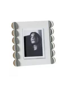 Portafoto Volans Piccolo Bianco Marmo Giada Oro Laccato