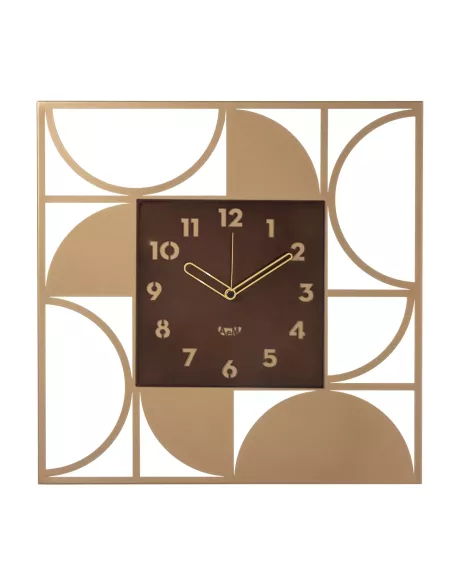 Orologio da parete Glam  Oro Laccato e Caramello Industrial
