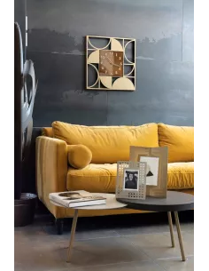 Orologio da parete Glam  Oro Laccato e Caramello Industrial 2
