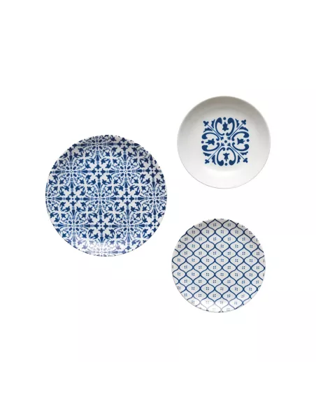 Set 6 Posti Tavola Le Maioliche Blu Mediterraneo