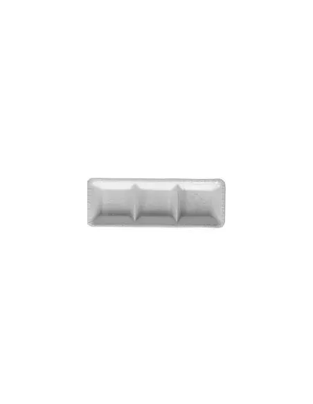 Piatto rettangolare con 3 scomparti Cm 34x12 New Bone China Bianco Etoile