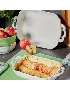Pirofila con Manici Rettangolare in Porcellana Bianca cm 39x23x6,5 Bistro Brigitte 2