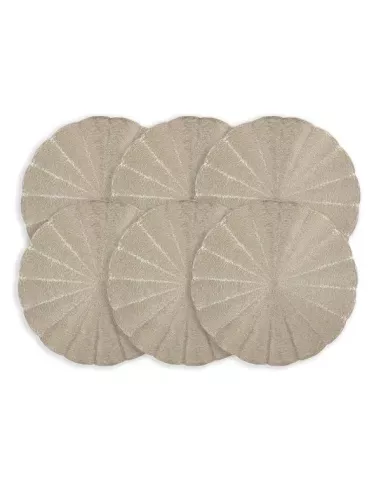 Set 6 Tovagliette Turandot PVC Oro Linea Glamour