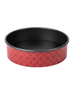 Easy Cake Stampo Da Forno Decorato Rosso 26 cm con Fondo Amovibile