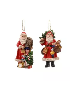 Babbo Natale Decorazione in Resina 12 cm Decori Assortiti - 1Pz