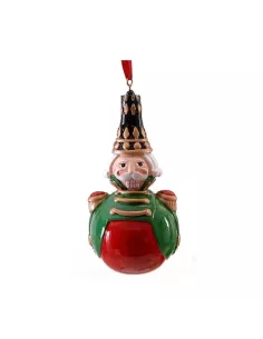 Decorazione Soldatino in Poliresina Rosso e Verde 13 cm